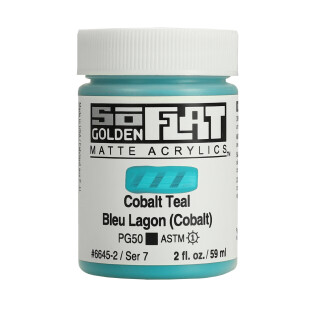 Akrylová barva Golden SoFlat Matte 59 ml - 6645 Cobalt Teal - 