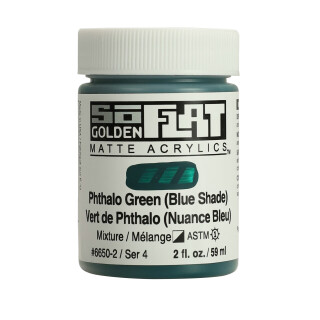 Akrylová barva Golden SoFlat Matte 59 ml - 6650 Phthalo Green (Blue Shade) - 