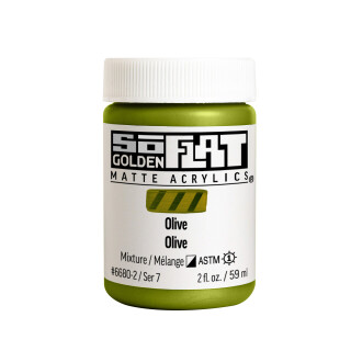 Akrylová barva Golden SoFlat Matte 59 ml - 6680 Olive - 
