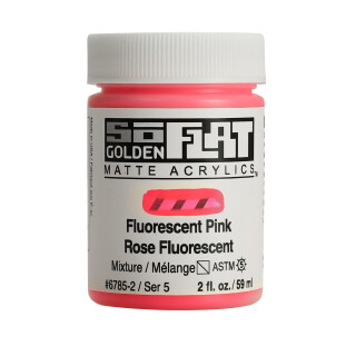 Akrylová barva Golden SoFlat Matte 59 ml - 6785 Fluorescent Pink - 