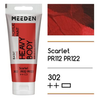 Akrylová barva Meeden 100ml – 302 Scarlet - 