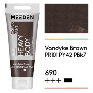 Akrylová barva Meeden 100ml – 690 Vandyke Brown - 