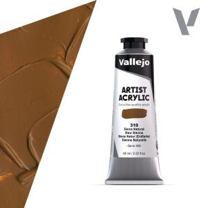 Akrylová barva Vallejo Artist 60ml – 310 Raw Sienna - 