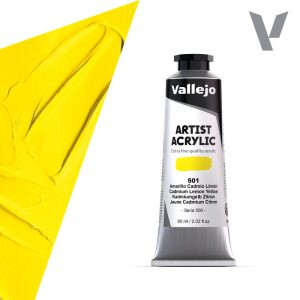 Akrylová barva Vallejo Artist 60ml – 501 Cadmium Lemon Yellow - 