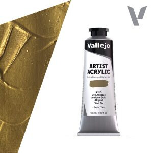 Akrylová barva Vallejo Artist 60ml – 705 Antique Gold - 