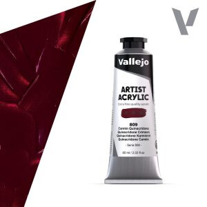 Akrylová barva Vallejo Artist 60ml – 809 Quinacridone Crimson - 
