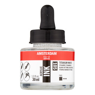 Akrylový inkoust Amsterdam 30 ml - 105 Titanium White - 