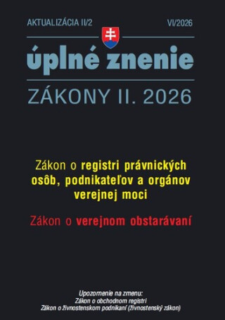 Aktualizácia II/2 2026 – Obchodné a občianske právo - 