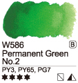 Akvarelová barva Mijello 15ml – 586 Permanent Green No. 2 - 