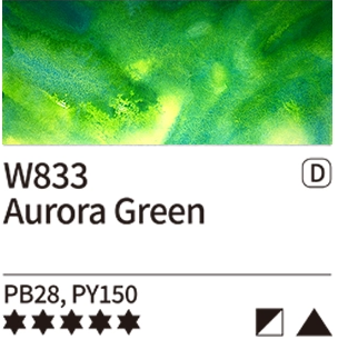 Akvarelová barva Mijello Tourmaline 15ml – 833 Aurora Green - 