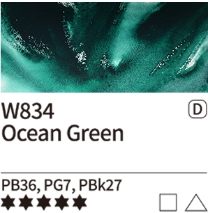 Akvarelová barva Mijello Tourmaline 15ml – 834 Ocean Green - 