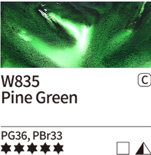 Akvarelová barva Mijello Tourmaline 15ml – 835 Pine Green - 