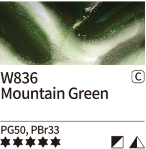 Akvarelová barva Mijello Tourmaline 15ml – 836 Mountain Green - 