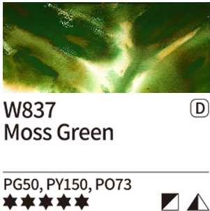 Akvarelová barva Mijello Tourmaline 15ml – 837 Moss Green - 