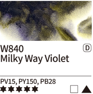 Akvarelová barva Mijello Tourmaline 15ml – 840 Milky Way Violet - 