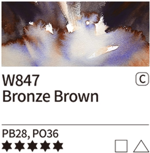 Akvarelová barva Mijello Tourmaline 15ml – 847 Bronze Brown - 