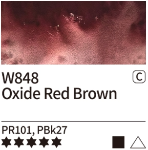 Akvarelová barva Mijello Tourmaline 15ml – 848 Oxide Red Brown - 
