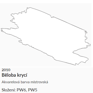 Akvarelová barva Umton 2,6ml – 2010 běloba krycí - 