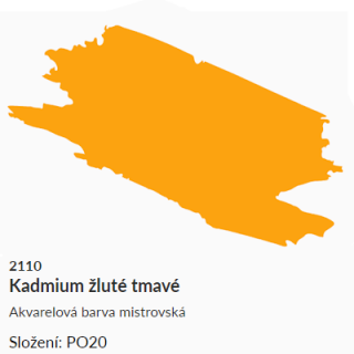 Akvarelová barva Umton 2,6ml – 2110 žluť kadmiová tmavá - 