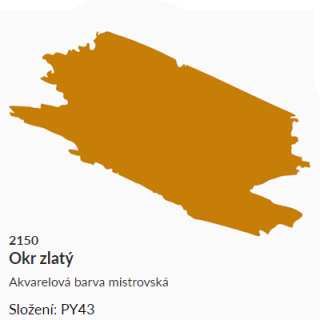 Akvarelová barva Umton 2,6ml – 2150 okr zlatý - 