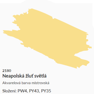 Akvarelová barva Umton 2,6ml – 2180 Neapolská žluť světlá - 
