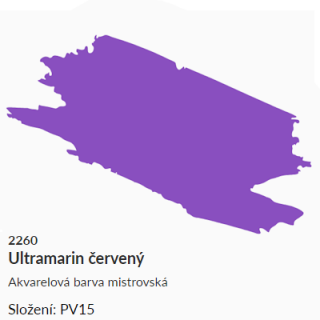 Akvarelová barva Umton 2,6ml – 2260 ultramarin červená - 