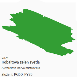 Akvarelová barva Umton 2,6ml – 2371 zeleň kobaltová světlá - 