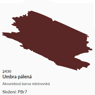 Akvarelová barva Umton 2,6ml – 2430 umbra pálená - 