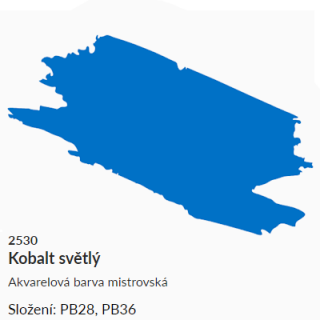 Akvarelová barva Umton 2,6ml – 2530 kobalt světlý - 