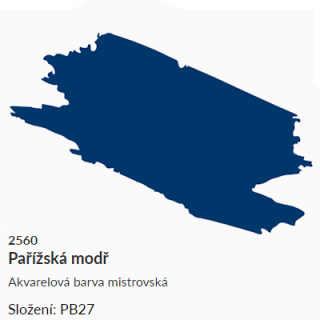 Akvarelová barva Umton 2,6ml – 2560 pařížská modř - 