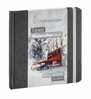 Akvarelová kniha HHM šedá 14x14cm 200g - 