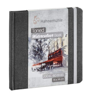 Akvarelová kniha HHM šedá 14x14cm 200g - 