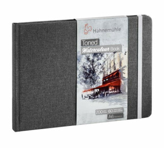 Akvarelová kniha HHM šedá A6 200g - 