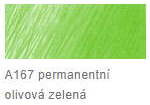Akvarelová pastelka AD – 167 Permanent Green Olive - 