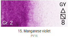 Akvarelové barvy Grand Godet – 15 Manganese Violet - 
