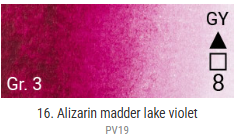 Akvarelové barvy Grand Godet – 16 Alizarin Madder Lake Violet - 