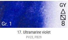 Akvarelové barvy Grand Godet – 17 Ultramarine Violet (Hue) - 