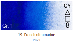 Akvarelové barvy Grand Godet – 19 French Ultramarine - 