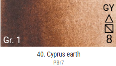 Akvarelové barvy Grand Godet – 40 Cyprus Earth - 