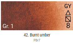 Akvarelové barvy Grand Godet – 42 Burnt Umber - 