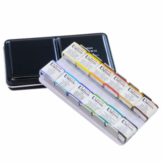 Akvarelové barvy Umton sada 12ks v kovové kazetě - 