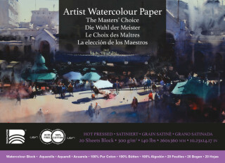 Akvarelový blok Baohong Masters 26x36cm hot pressed 300g - 