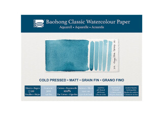 Akvarelový blok Baohong Classic 15x21cm cold pressed 300g - 