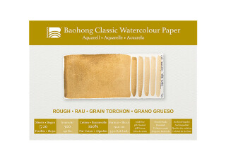 Akvarelový blok Baohong Classic 15x21cm rough 300g - 