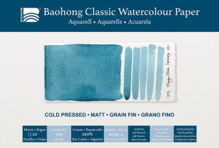 Akvarelový blok Baohong Classic 21x31cm cold pressed 300g - 