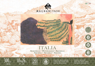 Akvarelový blok Magnani Italia 18x26cm 300g 100% bavlna - 