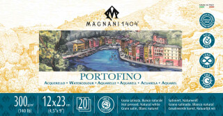 Akvarelový blok Magnani Portofino 12x23cm 300g 100% bavlna - 