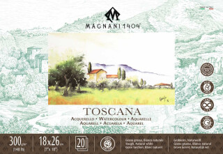 Akvarelový blok Magnani Toscana 18x26cm 300g 100% bavlna - 