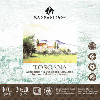 Akvarelový blok Magnani Toscana 20x20cm 300g 100% bavlna - 