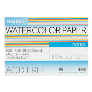 Akvarelový blok Meeden 100% bavlna 12,5x18cm Rough - 